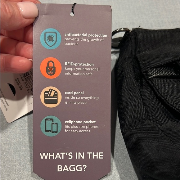 Baggallini Black Pocket 2.0 with RFID Crossbody Bag - Picture 10 of 13